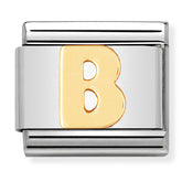Nomination Composable Classic Link 030101/02 Letter B in 18K Gold